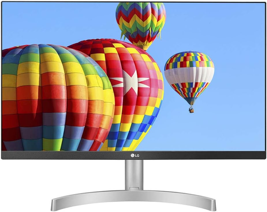 LG 24ML600S – Monitor de 24″ Full HD con LED e IPS, 1920 x 1080, MBR 1 ms, AMD FreeSync 75 Hz, Audio estéreo 10 W, HDMI (HDCP 1.4), VGA, Salida de Audio, Flicker Safe, Blanco