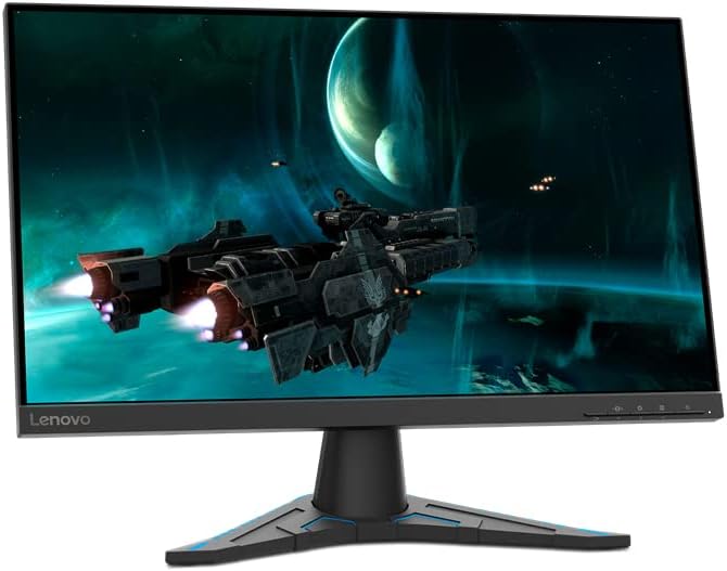 Lenovo G24e-20 – Monitor Gaming 23.8″ FullHD (VA, 120Hz, 1ms, HDMI + DP, Cable HDMI, FreeSync Premium, Base Metálica) Ajuste de inclinación – Negro