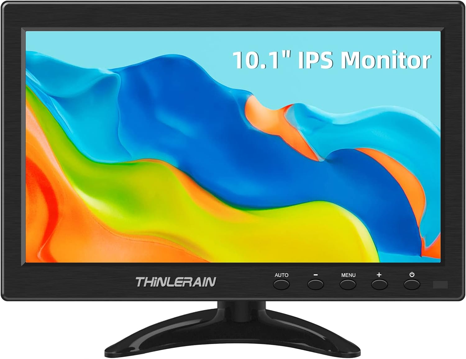 Thinlerain 10.1 Pulgadas Pequeño PC Monitor Mini Monitor 1366×768 LED IPS Pantalla con HDMI VGA Monitor para Ordenador, portátil