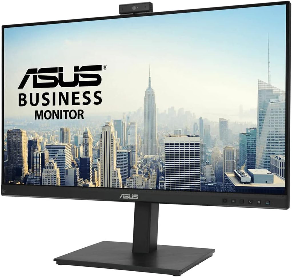 ASUS BE279QSK – Monitor para Videoconferencias 27 Pulgadas, Full HD, IPS, Cámara Web Full HD, Altavoces Estéreo, Antiparpadeo, Luz Azul de Baja Intensidad, Puede Montarse en la Pared