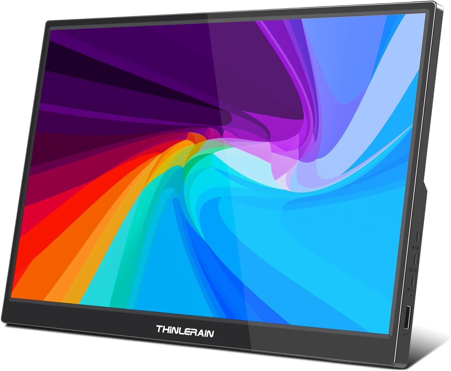 Thinlerain Monitor Portátil 14 Pulgadas con Pantalla IPS FHD 1920×1200, Monitor USB C y HDMI, Segundo Monitor (Altavoces Integrados y Soporte) Monitor Externo para PC Teléfono