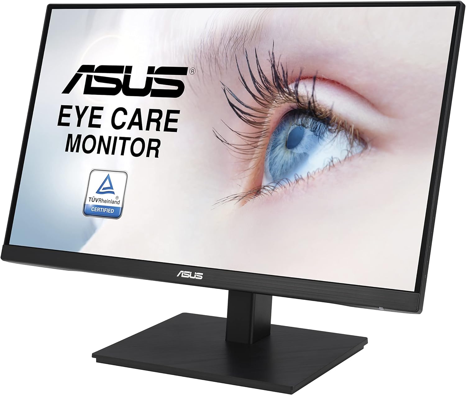 ASUS VA27EQSB – Monitor Eye Care (27 Pulgadas, Full HD, IPS, sin Marco, 75 Hz, Adaptive-Sync, luz Azul de Baja Intensidad, antiparpadeo, diseño ergonómico, Puede montarse en la Pared)