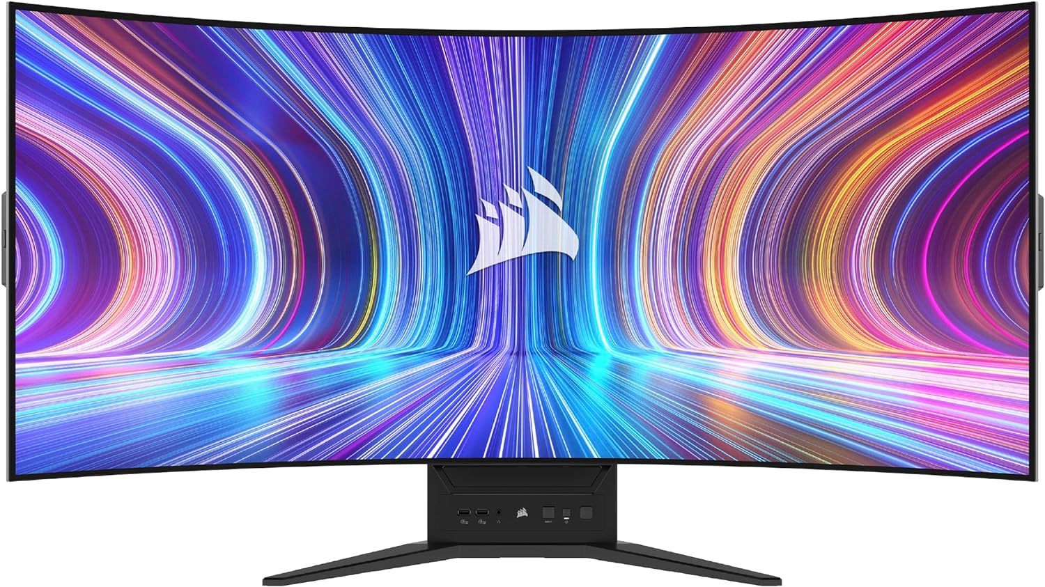 Corsair XENEON Flex 45WQHD240 Monitor de Juego – 45 Pulgadas OLED WQHD (3440 × 1440) Monitor Flexible, 240 Hz, Compatible con NVIDIA G-Sync, AMD FreeSync Premium – Negro